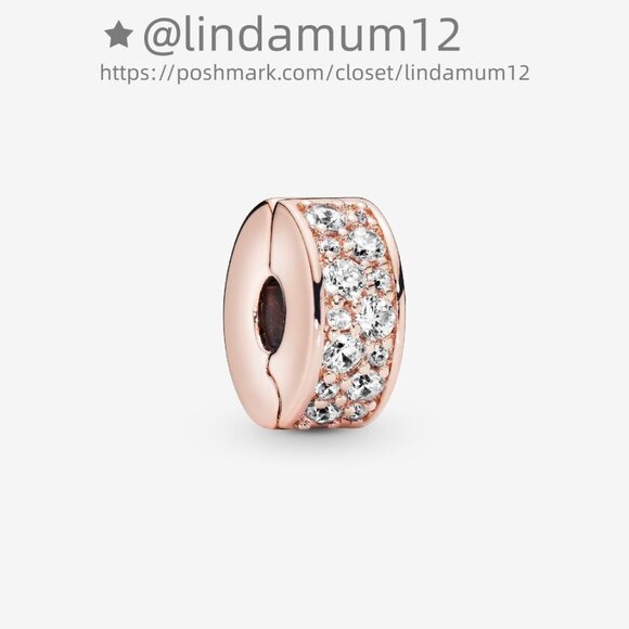 Pandora Clear Pavé Clip Charm - Picture 1 of 5